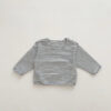 Denim Bear Baby Jumpsuit & Striped T-Shirt Set