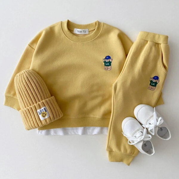 11_5f577fc6-28c4-4008-81fd-c0f3beaa6ca8.jpg Baby Toddler Cute LA Bear Sweatshirt & Pants Set
