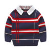 Boy's Plaid Sweater with Removable Collar