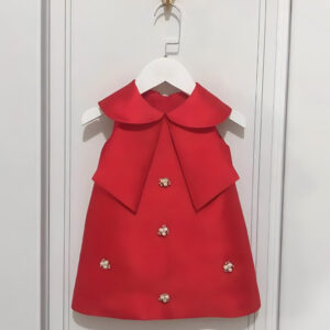 Festive Party Girl Dress with Charms