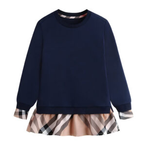 Navy Blue Girls’ Cotton Dress