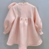 Pastel Pink Long Sleeve Girls' Dress