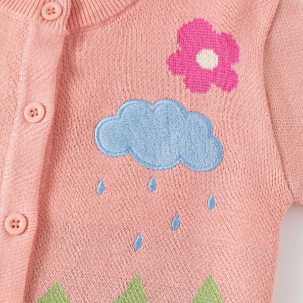 Little Girls' Floral Cardigan in Pink