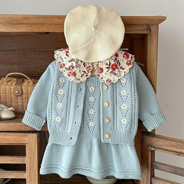 3_3caac2af-0b3c-478b-a9b8-4f665eba6ba6.jpg 2-Piece Daisy Girl Knit Dress & Cardigan Set