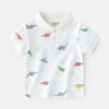 Kids Short Sleeve Dinosaur Polo Shirt