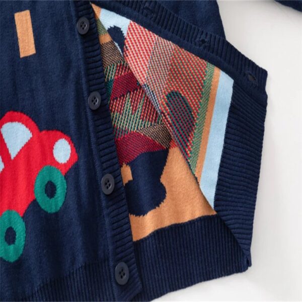 3_f2fa362d-229a-438b-8081-f2a3015fe061.jpg Navy Blue Little Boys' Playful Cardigan