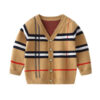 Button Down Boys' Plaid Cardigan