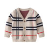 Button Down Boys' Plaid Cardigan