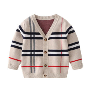 Button Down Boys' Plaid Cardigan