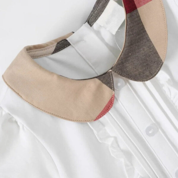 4_5d49f8e0-3cdb-4360-8e83-21e941948121.jpg Cannes Beige Plaid Girls' Dress