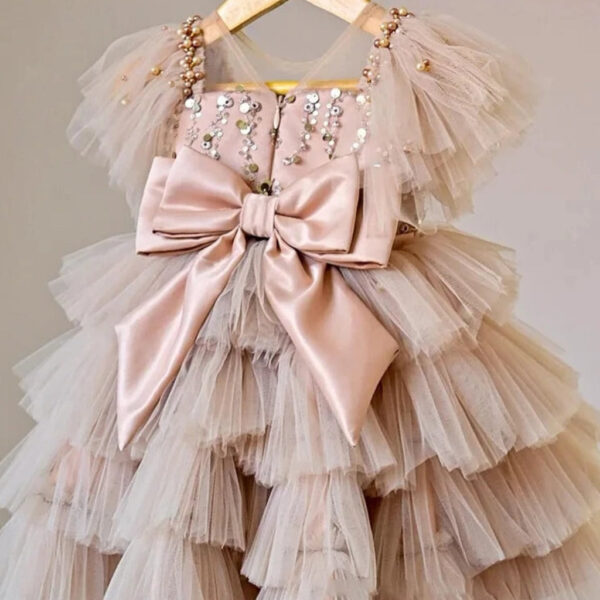 4_a0c69fc4-2366-4874-aca5-e40e96c4a7e1.jpg Sequin Princess Cake Dress in Beige Pink