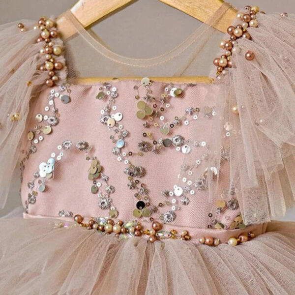 5_3eb761ca-f3fd-451a-b663-842b2ee8cd38.jpg Sequin Princess Cake Dress in Beige Pink