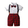 Boys' Set with Suspenders and Bow Tie