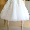 All White Tulle Flower Girl Dress with Ribbon Bow