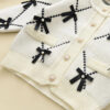 Knit Cotton Girls' Set with Pearls