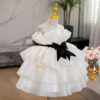 Champagne White Sleeveless Flower Girl Dress