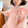 Pastel Pink Long Sleeve Girls' Dress