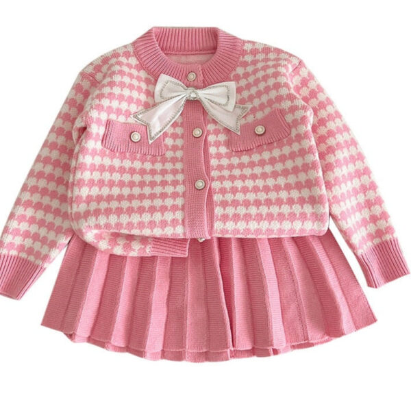 8_baaebff9-7d0d-4f0e-a13c-7e13097394a9.jpg Knit Cotton Girls' Cardigan & Skirt Set