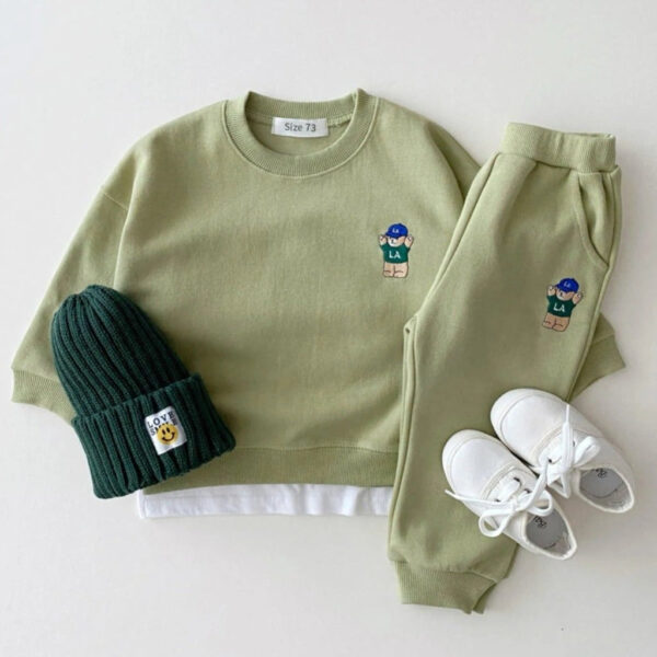 9_09f85850-c1b0-4ba3-a580-47555a488347.jpg Baby Toddler Cute LA Bear Sweatshirt & Pants Set
