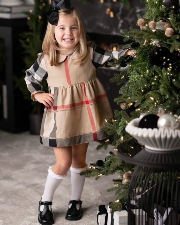 Beige Dreamer Girls' Dress