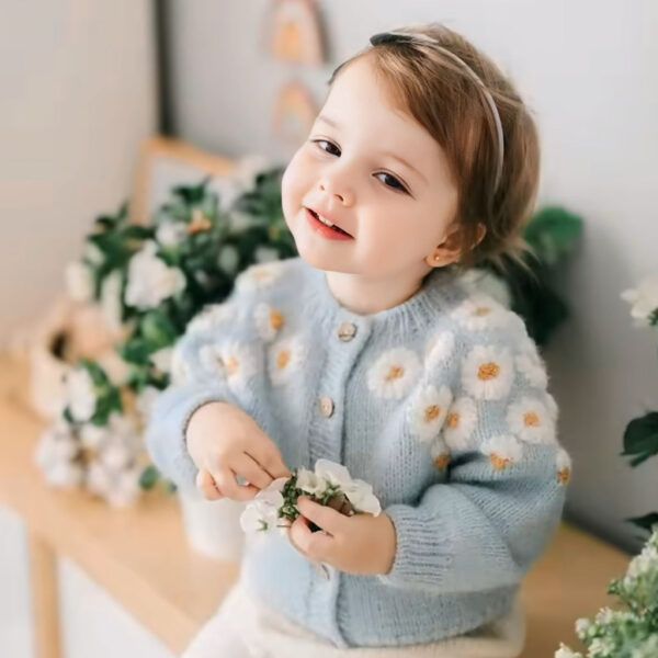 IMG_2255.jpg Daisy Little Girls' Knitted Cardigan