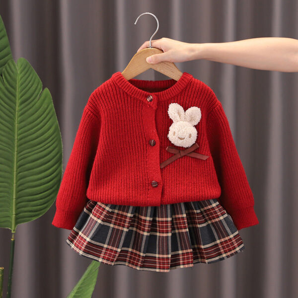 SKIRTANDJACKET_1.jpg 2-Piece Bunny Retro Skirt & Cardigan Set