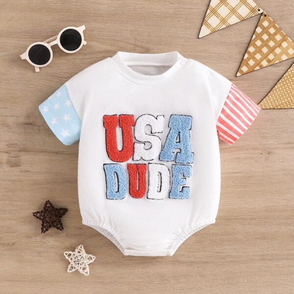 USADUDEROMP_1.jpg USA Dude Baby & Toddler Romper
