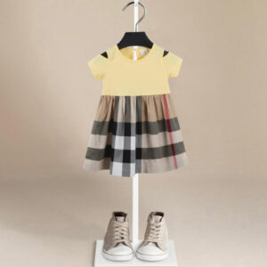 Scarlett Beige Plaid Girls' Dress