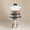 Scarlett Beige Plaid Girls' Dress
