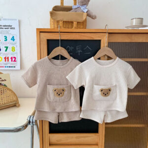 Baby And Toddler 2-Piece Soft Cotton Bear Set