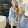 Vintage Casual Girls' Plaid Dress