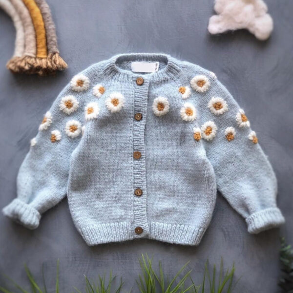 daisycardigan_2.jpg Daisy Little Girls' Knitted Cardigan
