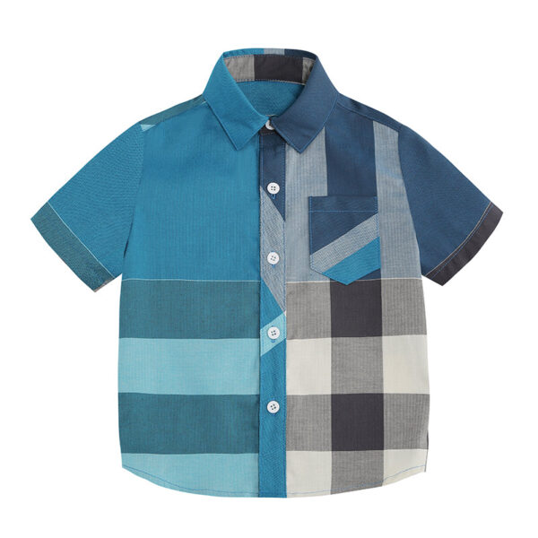 fa56c90f.jpg Boys' Short Sleeve Classic Plaid Shirt
