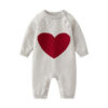 Knit Heart Baby and Toddler Romper