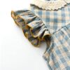 Vintage Casual Girls' Plaid Dress