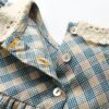 Vintage Casual Girls' Plaid Dress