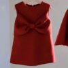 Red Little Girls' Holiday Dress & Poncho Set